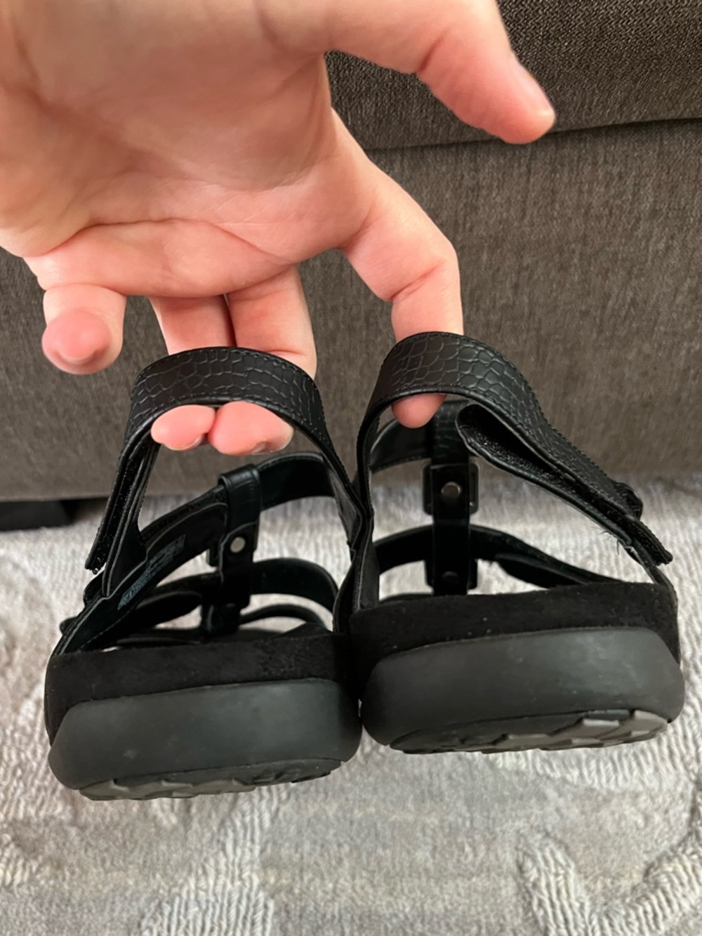 Vionic Sandals Adjustable Velcro Comfort Arch Support Amber Black Women’s 10 - Picture 5 of 9